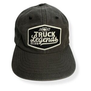 Chevy Truck Legends Strapback Adjustable Baseball Hat Cap Chevrolet‎ Grey Canvas